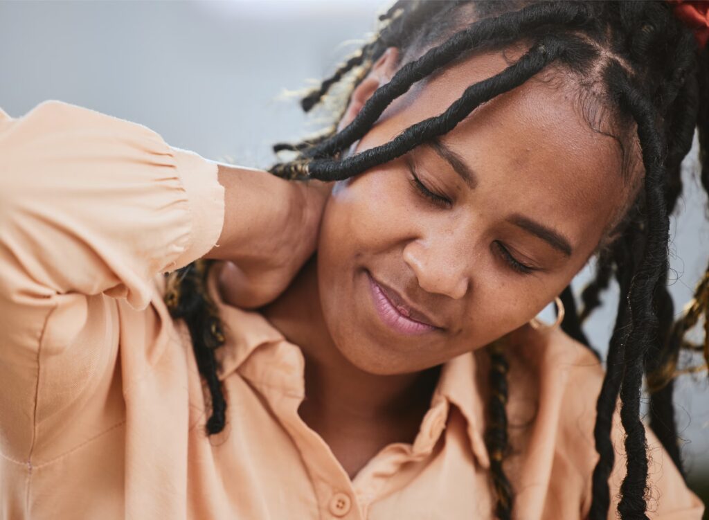 stress burnout and neck pain with a black woman r 2025 04 06 09 38 52 utc converted